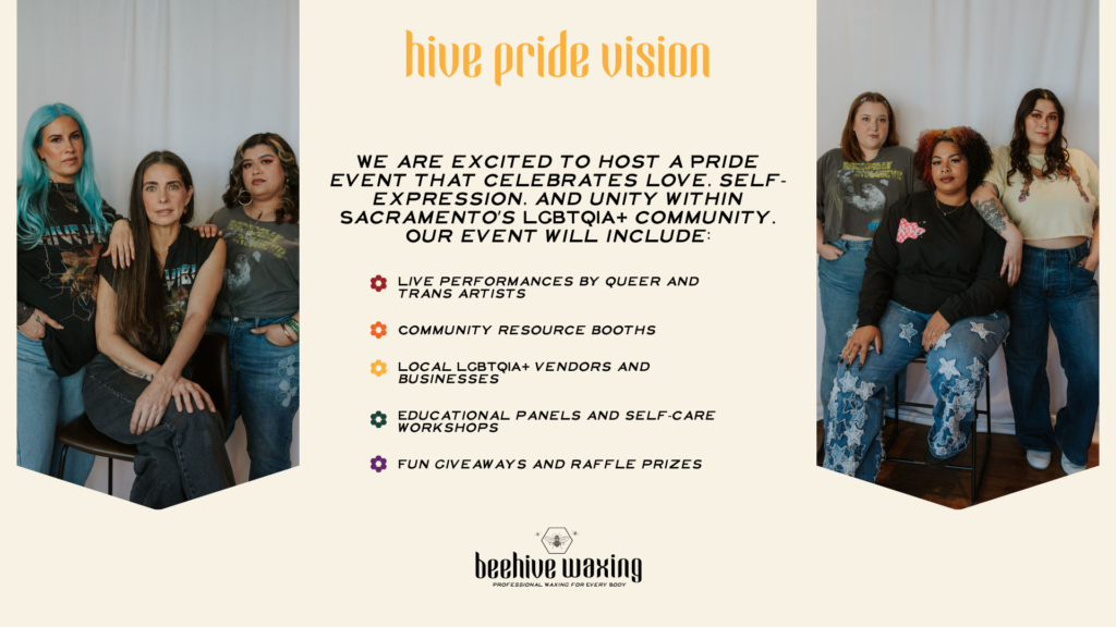 We are excited to host a Pride event that celebrates love, self-expression, and unity within Sacramento’s LGBTQIA+ community. Our event will include: Live performances by queer and trans artists Community resource booths Local LGBTQIA+ vendors and businesses Educational panels and self-care workshops Fun giveaways and raffle prizes